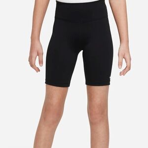 New Youth Nike Black High Rise 9 Inch Bike Shorts Size Girls Large